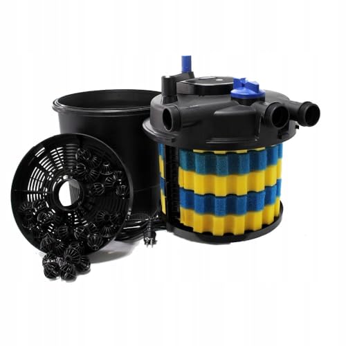 Image of Sunsun Aquarium Pond CPF Series Pond Filter Water Pressure uv Filter koi Fish Pond Filter System(Pump not Included) (CPF- 10000 (11W - 10000L /H))