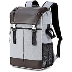 Tripode Para Camara Panasonic Lumix AFGRAPHIC Mochila de hombro acolchada antirrobo con cinturón de trípode para cámara Panasonic LUMIX DC S5II con lente Panasonic Lumix S 20-60 mm f/3.5-5.6, gris, Talla única