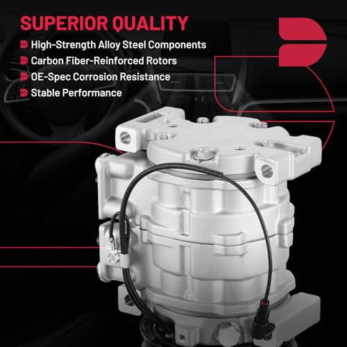 BDFHYK 98339 Air Conditioning A/C Compressor with Clutch Compatible with Suzuki Grand Vitara V6 2.5L 2004-2005, XL-7 V6 2.7L 2002-2003, Grand Vitara V6 2.7L 2001