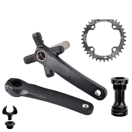 �݊���������܂�XT 104BCD MTB �N�����N�Z�b�g 170/175mm ���E���h�I�[�o�� 32T 34T 36T 38T �A���~�j�E�������{�g���u���P�b�g�t��(Crank BB Round 36T,170mm)