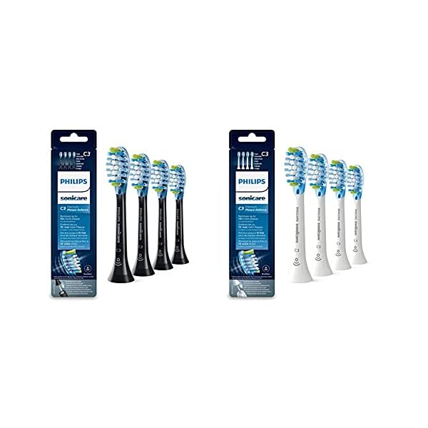 Philips Sonicare Original Aufsteckbürste Premium Plaque Defence HX9044/33, 10x mehr Plaqueentfernung, RFID-Chip, 4er…