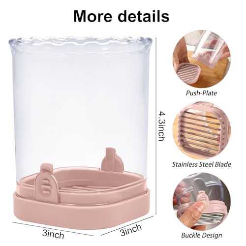 Fruit Slicer Cup: Strawberry Slicer, Strawberries Cutter Cup, Speed Cutter for Banana Grape Egg Kitchen Portable Slicing Tool(Pink) - Image 3