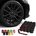 ColorLugs Vinyl LugCap Lug Nut Cover Black | Flexible Fit Lug Nut Cap | Fits 21-23mm Wide x 1 Inch deep | Pack of 20 & Deluxe Extractor | Available in a Variety of Colors and Sizes | Made in The USA