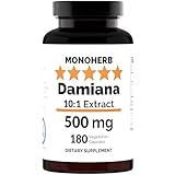 MONOHERB Damiana Extract 500 mg - 180 Capsules