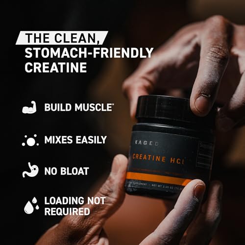 Image of Kaged Creatine HCl Capsules | 7X Concentrated vs Mono | Muscle Building & Recovery | High Absorption | No Bloating | Creatine for Men & Women | Vegan, Gluten Free | Unflavored | 75 Servings