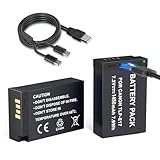 LP LP-E17 Battery 2-Pack 1450mah USB-C Charging Port Battery for Canon EOS R50 RP R10 R8, Rebel T8i, T7i, T6i, T6s, SL2, SL3, EOS M3, M5, M6, EOS 200D,77D,750D,760D,800D,8000D Digital SLR Camera