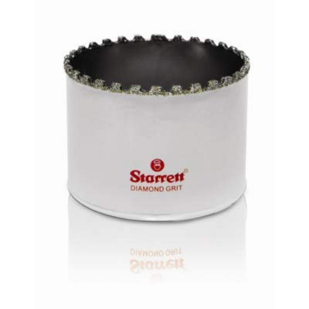 Starrett Diamond Grit Hole Saw, D0196 Ceramic and Tile Drill Cutter, For Brick Glass Marble Slate Stone Porcelain