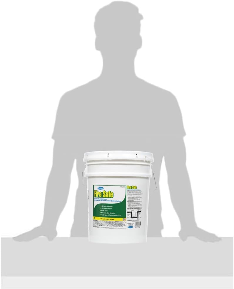 ComStar Fire Safe, 5 Gallon, Glycerin-Based Anti-Freeze for Wet Fire Protection Sprinkler Systems, Ready to Use, -15°F Flow Protection, -50°F Burst Protection, Non-Toxic & Non-Corrosive (35-765)