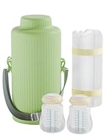 Breast Milk Cooler Bottle 22oz for Outdoor Travel, 360° Total Cooling for 24 Hours, Portable Baby Breastmilk Chiller with 2pcs Leak-Proof Bottle, Essential Breastfeeding Gift Set for New Moms