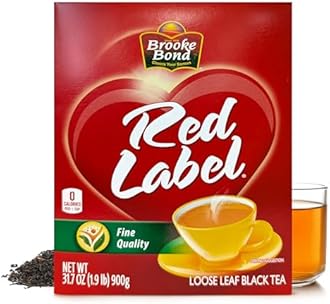 Brooke Bond Red Label Black Tea | Premium Quality | Loose Leaf Tea | Suitable for Indian Chai & Milk | Aromatic & Refreshing Flavor | 900 Grams (Pack of 1)