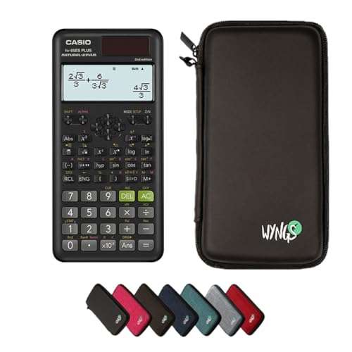 Casio fx 85ES Plus 2nd Edition con Funda Protectora WYNGS Negro   Calculadora Científica   Paquete Básico
