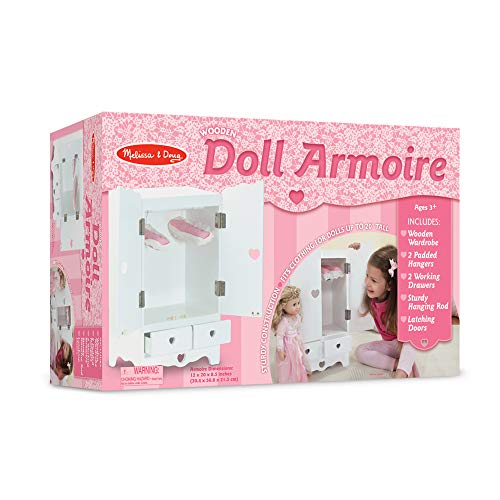 Melissa & Doug Wooden Doll Armoire