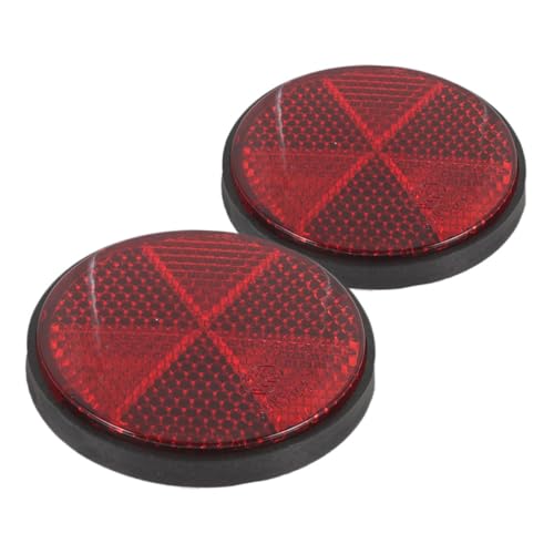 PRETYZOOM 2Pcs High Visibility Round Bicycle Reflectors Easy Install Safety Reflectors for Night Riding Compatible Reflective Discs for Bikes and Motorcycles Enhanced Safety Night