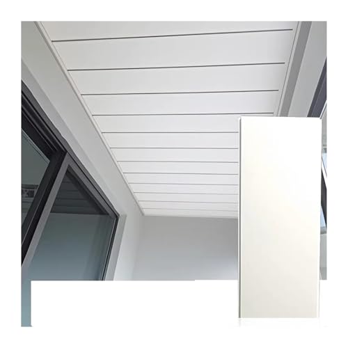 XILYZMO Alliage D'aluminium Lattes Bois Panneaux Revêtement, Bandes Longues Mural Décoratif Lattes Plafond, Murs 3D Panneaux Suspendus Isolation Phonique avec Accessoires(A,150x1700mm/15x170cm)