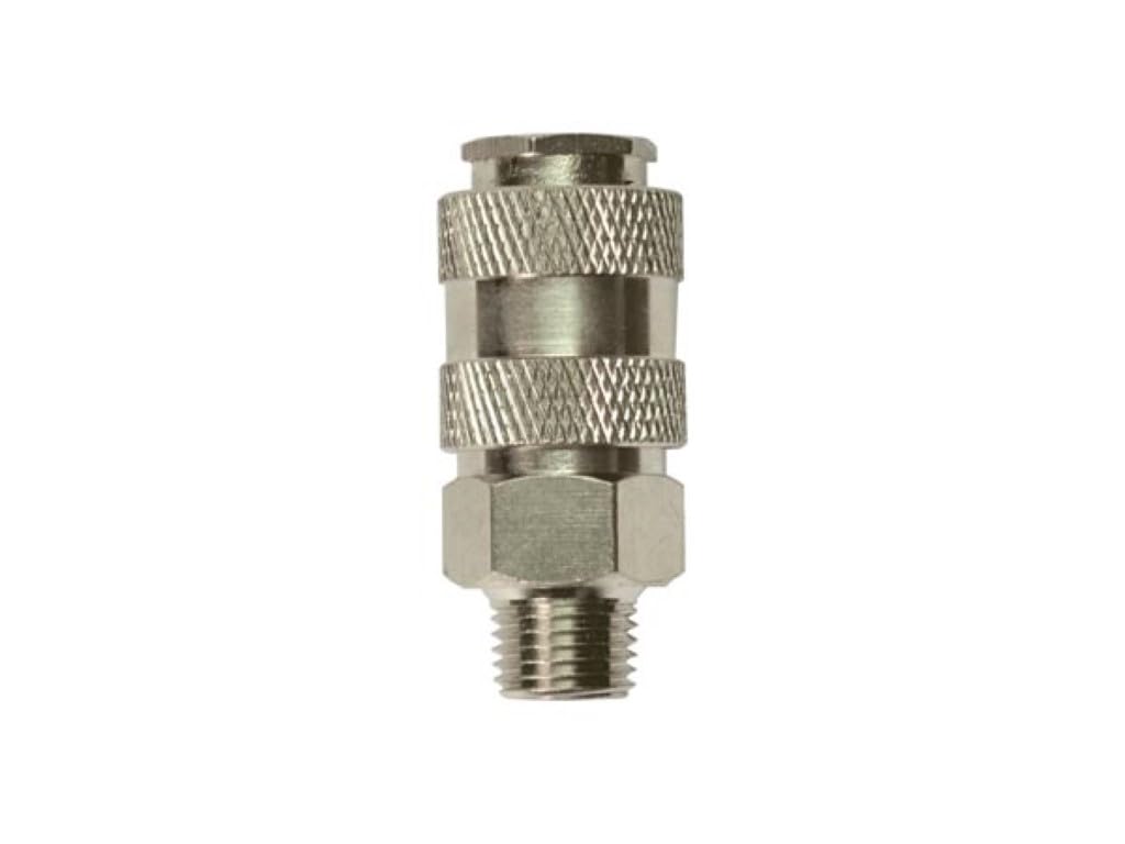 Robinet rapide fileté 1/4" M Mecafer à étanchéité renforcée pour air comprimé