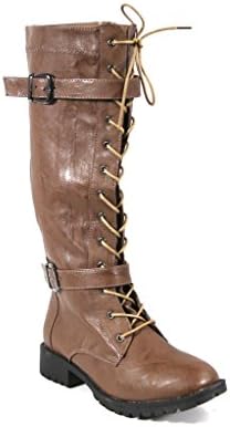 Carrini CA Collection Womens Fashion Dual Buckle Boots