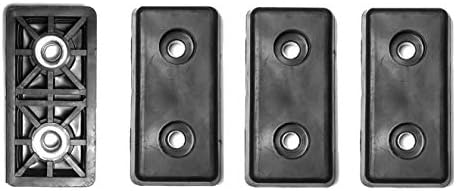 4 Small Rectangular Rubber Feet Bumpers - .344 H X 1.768 L X .885 W - Made in USA