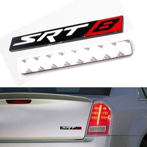 Piatek D-S8R SRT8 Grille Metal Emblem Badge Decal Sticker Challenger Charger EMBLEM NAMEPLATE BADGE For for Dodge Ram Jeep Chrysler (Stick on)