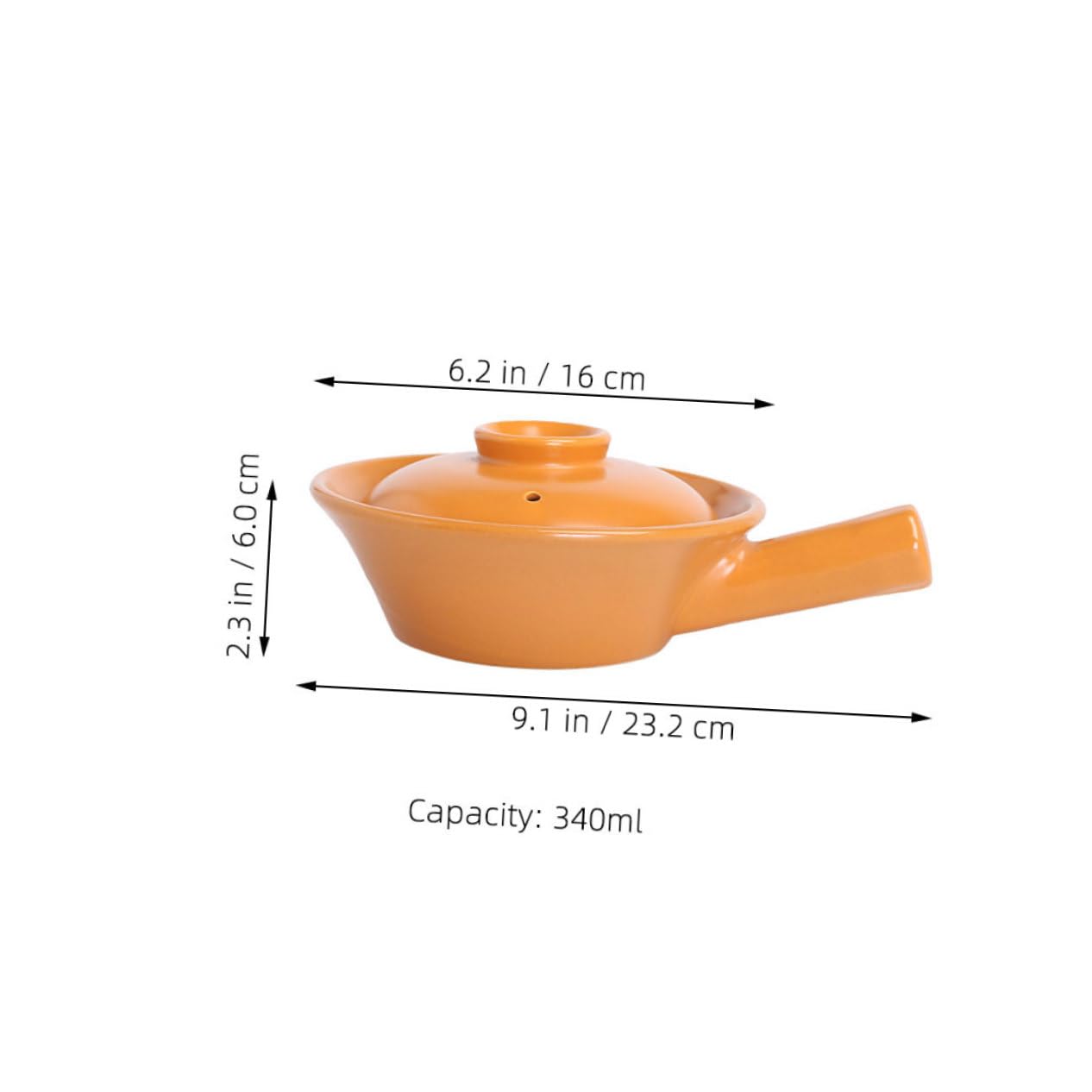 PRETYZOOM Pentola per Stufato in Ceramica con Manico Ideale per Zuppa di Porridge Pasta Alimenti per Bambini Cucina E Sicura.
