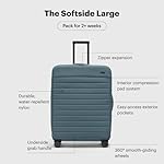 Away Softside Large Checked Suitcase, 29 Inch Lightweight, Expandable Luggage For Men & Women, Durable Nylon Exterior, TSA Approved Lock, Ideal For Trips 2+ Weeks, Coast Blue - Image 3
