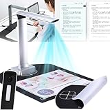 【INSTALLATION FACILE】 : connectez simplement le petit scanner aérien à votre ordinateur avec un câble USB et installez le logiciel associé à partir de la clé USB pour faire fonctionner le scanner sur le bureau. La caméra de visualisation de documents avec une conception pliable à 90 degrés et légère, est facile pour votre stockage.