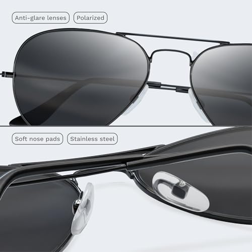 Livho LI248 Sunglasses For Men Women Aviator Polarized Metal Mirror Uv 400 Lens Protection thumb #2