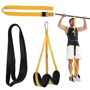 YOKELE Pull Up Assist Bands with Adjustable Resistance for Strength Training, Pull Up Assistance Bands System with Fabric Feet/Knee Rest for Home Fitness, Body Stretching, Chin Up, Powerlifting, etc