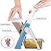 ONCE FOR ALL Safe Mandoline Slicer 5 in 1 Vegetable Cutter, Strips Julienne Dicer Adjustable Thickness 0.1-8 mm for Kitench Fast Meal Prep (Light Blue)