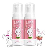 KONLEMEI Foam Toothpaste Kids, Natural Formula Edible Strawberry Flavor,120ml, 2Packs