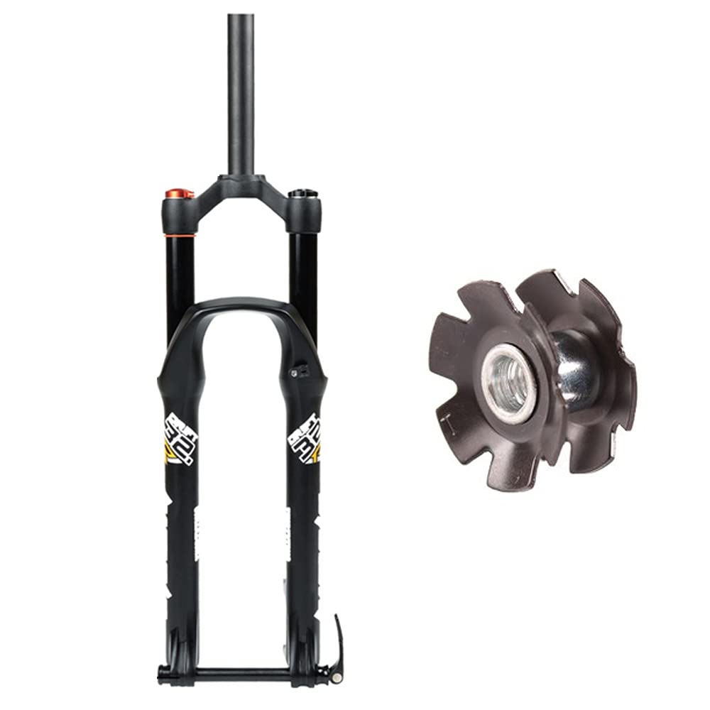 WIQUYBML Mountain Bike DH AM MTB Suspension Fork Travel 130mm Thru Axle 15x100mm, 1-1/2"1-1/8" RL HL With Damping Adjustment Bicycle Front (Color : STRAIGHT HAND, Size 29in)