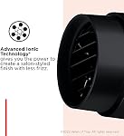 Revlon RV544FBLK Advanced Ionic Technology™ Hair Dryer with Diffuser, Powerful, Ionic Hair Dryer with Concentrator, Quick Dry, Lightweight, 2 Heat/ Speed Settings, Less Frizz, Shiny and Smooth Hair, Black
