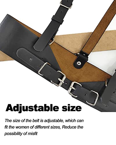 Punk Leather Body Harness for Women, Adjustable Body Chain Belt Rave Party Accessories4