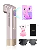 Deparee 脱毛器 冷感 最大出力21J だつもうき脱毛器 メンズ コードレス AI 光美容器 無制限回照射 髭 顔からvio全身対応 ピンク