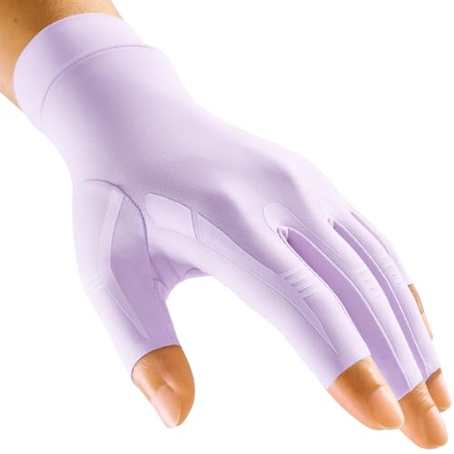 Image of FREETOO All-Around Compression Arthritis Gloves for Women for Pain, Carpal Tunnel Relief Gloves for Men, Hand Compression Gloves for Crocheting, Rheumatoid Arthritis. Purple XL