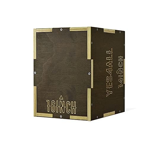 image for Yes4All 3 in 1 Wooden Plyo Box, Plyometric Box for Home Gym and Outdoo