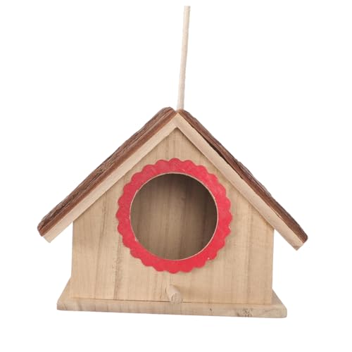 MERRYHAPY 鳥の巣の飼育箱 庭のバタフライハウス バードハウスハンギング チカディーの巣箱 鳥の餌箱ぶら下げ モルモットの檻 眠っている巣 装飾的な鳥の家 ペットアート装飾 屋外用鳥の巣 木材