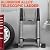 Telescoping Ladder, 12.5ft Stainless Steel Folding Extension Ladder with Locking Mechanism, Bearing 330lbs, Multi-Purpose Collapsible Ladder for Home or RV Outdoor Work