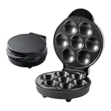 ♥[Appareil à petit-déjeuner multifonction 5 en 1] : Mini gaufrier pour enfants Profitez d'une variété de petits déjeuners délicieux avec cet appareil à beignets miniatures polyvalent. Avec des plaques interchangeables pour gâteaux, pizzas, beignets, boulettes de viande et gaufres, cet appareil répond à tous vos désirs matinal.