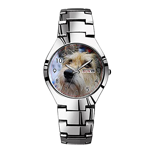 Preisvergleich Produktbild Herrenuhren, silberfarbenes Stahlband, wasserdicht, japanische Quarzuhr, Weihnachten, Business-Uhr, Berger Picard Uhren