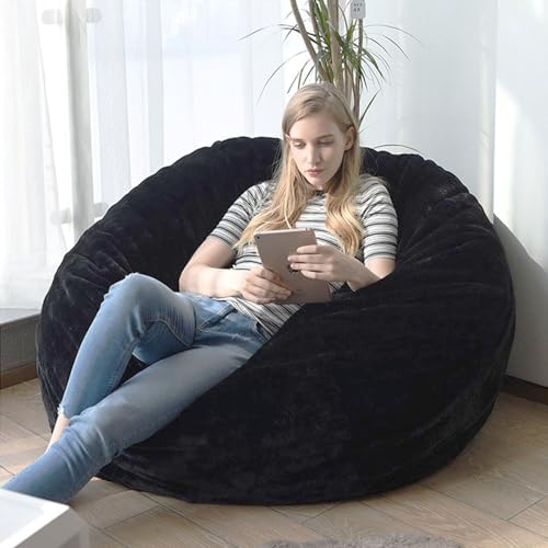 Bean Bag Chair Cover (No Filler), 3ft Fluffy Washable Large Bean Bag Chairs Cover for Adults for Living Room Bedroom Furniture - Image 3