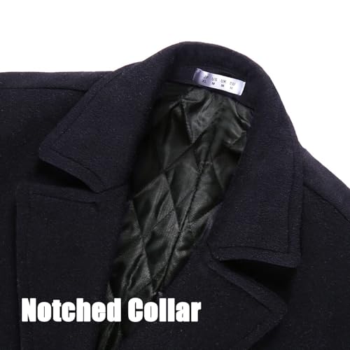 Image of APTRO Men's Luxury Full Length Trench Coat Long Wool Overcoat Winter Windbreaker
