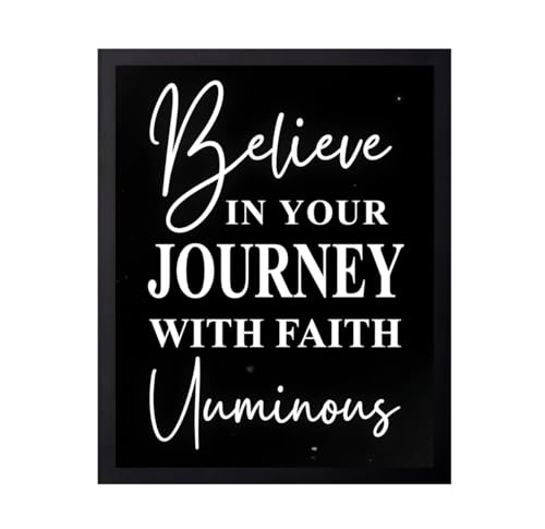 ALPINE INK CO. Inspirational Quote Poster - Believe in Your Journey with Faith Artwork - Elegant Script Typography Design - Living Room Office Wall Decor - 11x14 Unframed Print