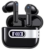 occiam Wireless Earbuds Bluetooth Headphones • 64Hrs Playback • IPX7 Waterproof • Ear Buds • in-Ear Stereo Bass Earphones • Headset with Microphone • for iOS Android Black