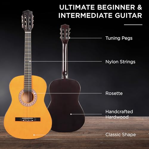 Image of Best Choice Products Natural Acoustic Guitar with Accessories Combo Kit for Beginners
