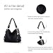 Imagen de NICOLE & DORIS Bolso de Mano para Mujer Bolsos de Hombro de Cuero Suave Grande Elegante Bandolera Bolso Tote Bolso con Bandolera Ajustable Negro