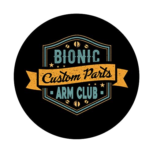 Bionic Arm Club Custom Parts Recovery Post Surgery Gift PopSockets Swappable PopGrip, Black - Image 3