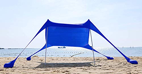 AMMSUN Beach Tent with sandbag Anchors, Portable Canopy Sun Shelter,7 X 7ft -Lightweight