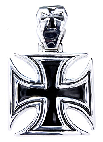 Cruz EK de acero inoxidable Kiss of Leather con acabado pulido elegante