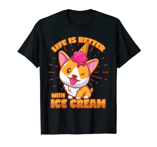 Helado diciendo Corgi Shiba Inu Camiseta
