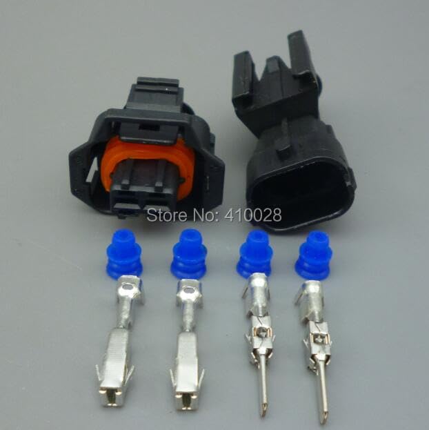 5/30/100sets 2Pin 3.5m Oil Nozzle Plug,Fuel Spray Nozzle Plug,Diesel Common Rail/crankshaft Sensor Connector for car - (Color Name: 5set)